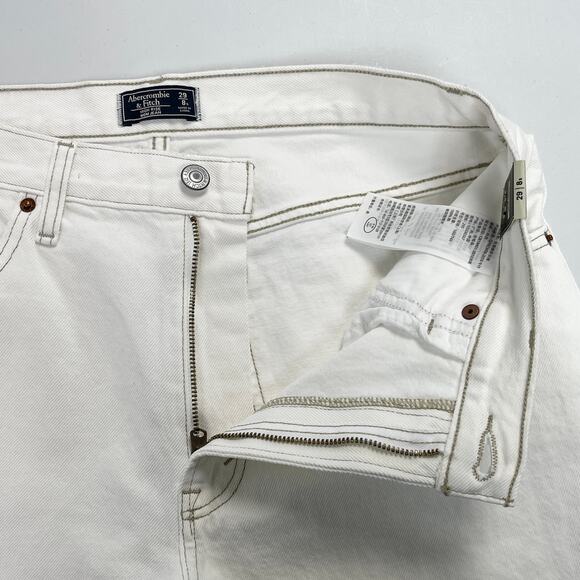 Abercrombie High Rise Mom Jeans Womens 29 8S Distressed Raw Indie Sleaze Y2K - Picture 8 of 13